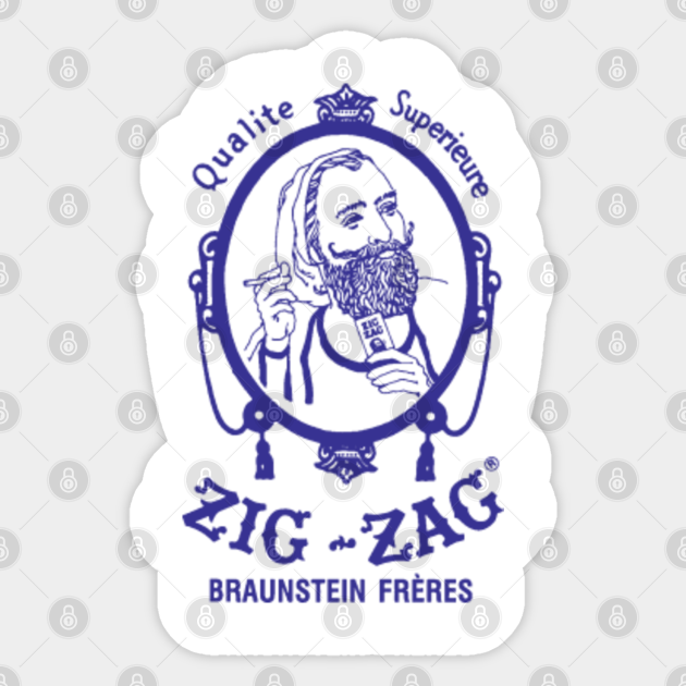 Zig Zag Rolling Papers Logo Vintage Zig Zag Rolling Papers Sticker